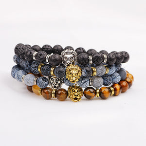 Vintage Natural Stone Lion Cuff - singaporepromotion