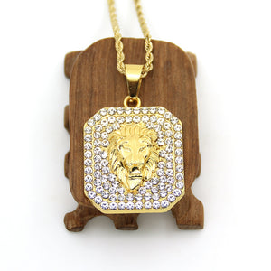 Chain lion head pendants - singaporepromotion