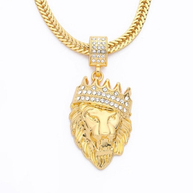 Full Iced Rhinestone An crown Lion - singaporepromotion