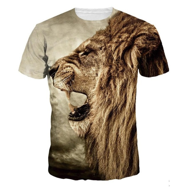 Animal Lion T-Shirt Men 3d Tshirt - singaporepromotion