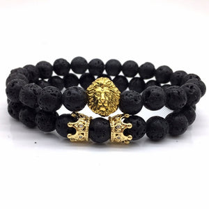 Lion Head & Crown Bracelet - singaporepromotion