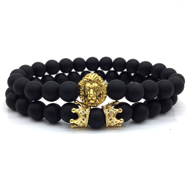 Lion Head & Crown Bracelet - singaporepromotion