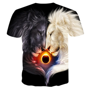 Yin and Yang lion T Shirt - singaporepromotion